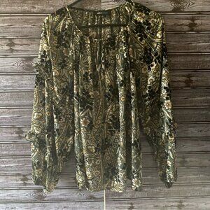 Alice Blue Women's Long-Sleeved Blouse‎ Size XL